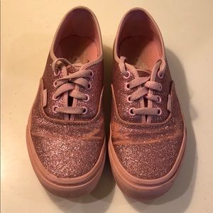 Pink Glitter VANS sz 2.5 (big Kid)